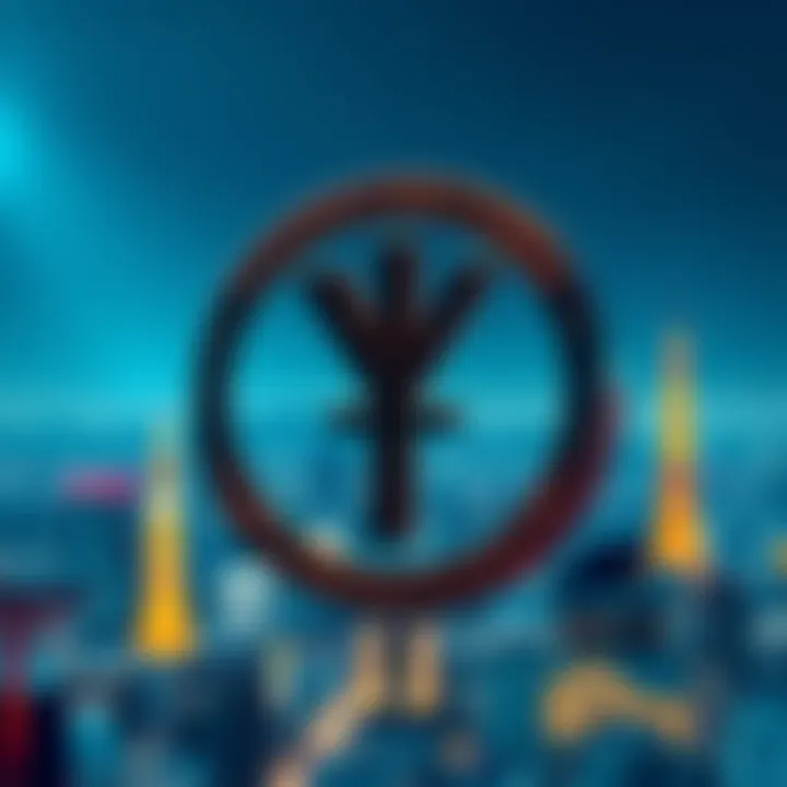 Launch of JPYC Stablecoin A digital representation of Japan's first yen-backed stablecoin, JPYC, with currency symbols and a backdrop of Tokyo's skyline.