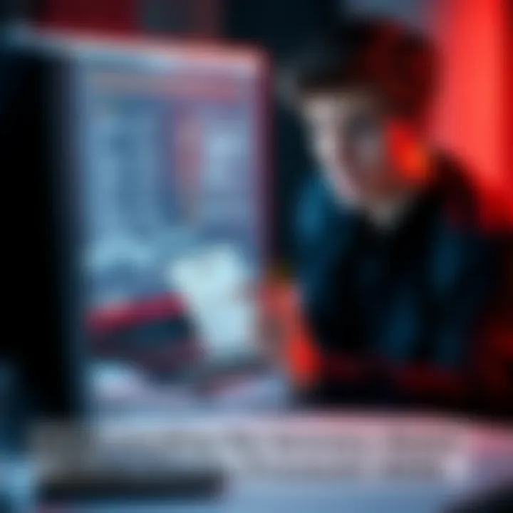 A person is sitting at a desk looking at a computer screen, holding a recovery phrase for their Ledger Wallet, with a worried expression.