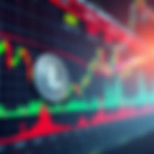 Chart displaying Litecoin price trends and trading activity