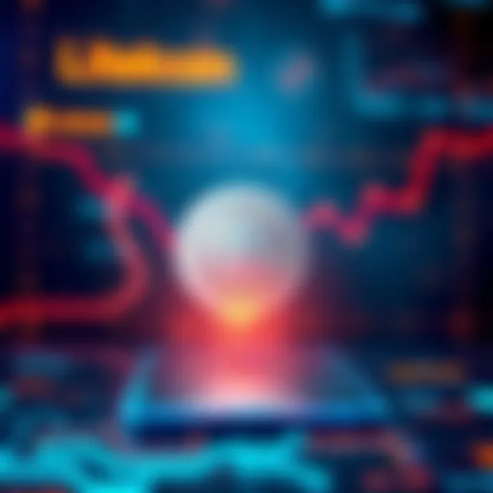 A visual representation of fast Litecoin transactions on a digital interface, showcasing its application in financial solutions and smart contracts.