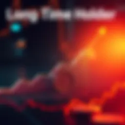 A graph showing upward trends in investments over time with a clock symbol representing patience in investing.