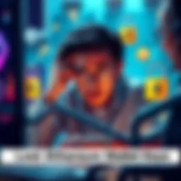 Lost Ethereum Wallet Keys A person looking frustrated while trying to access their Ethereum wallet on a computer, with visual cues of locked keys and Ethereum symbols around them.