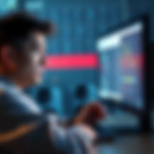 A worried person looking at a computer screen, showing a ledger wallet with missing funds