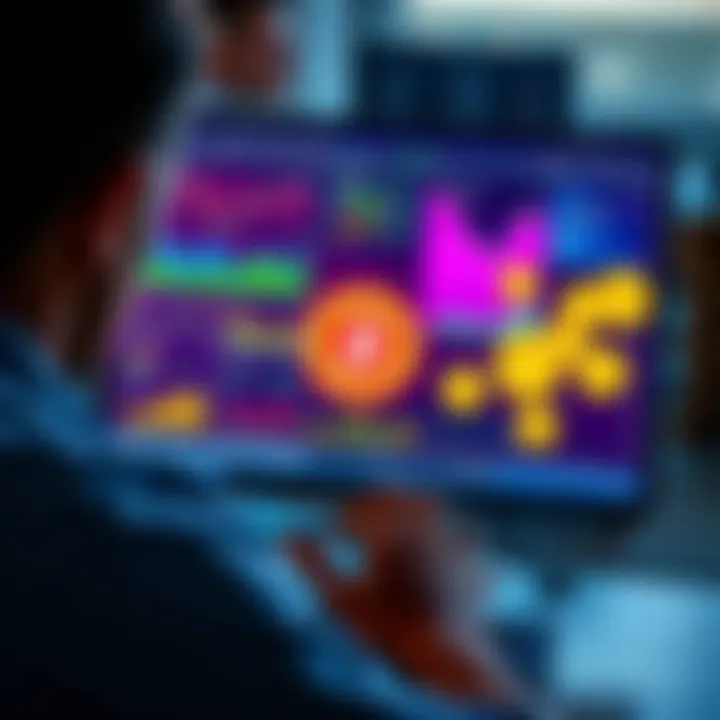 Low Value Cryptocurrencies A person looking at a computer screen displaying various low value cryptocurrencies with charts and memecoins