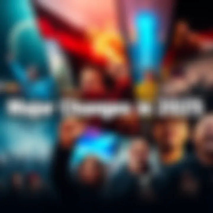 Major Changes in 2025 A collage showing key events from 2025 including protests, cultural festivals, and technological advances.