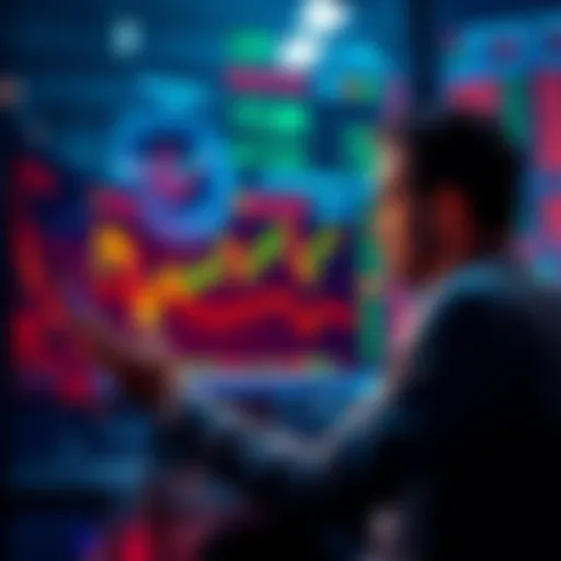 A person analyzing stock charts and making buying decisions during a market dip