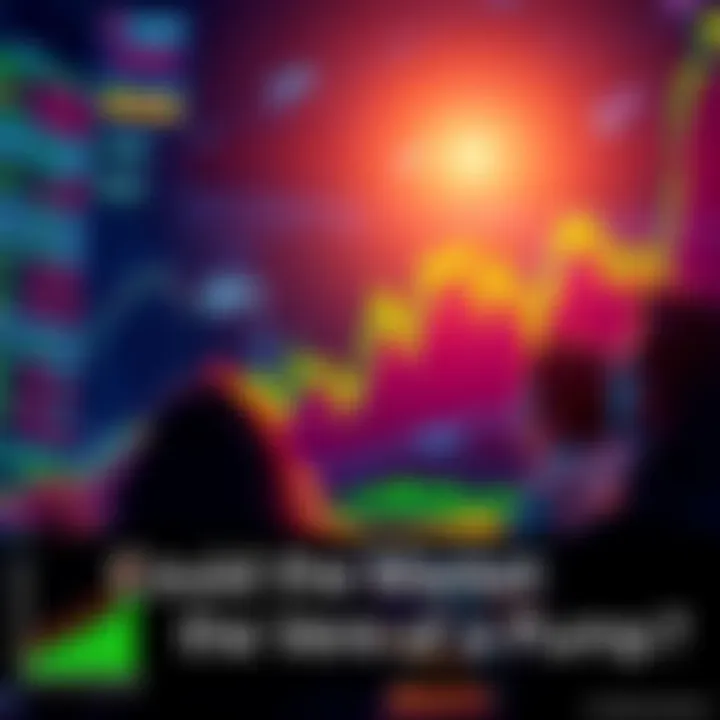 Market Growth Anticipation A vibrant stock market chart showing upward trends, with excited investors analyzing data.