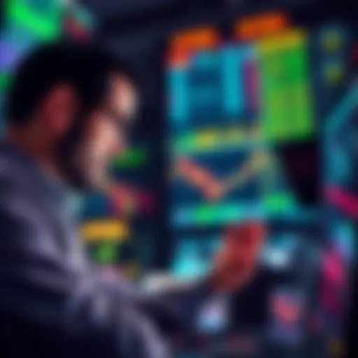 Traders analyzing charts with a focus on a significant sell wall in the market