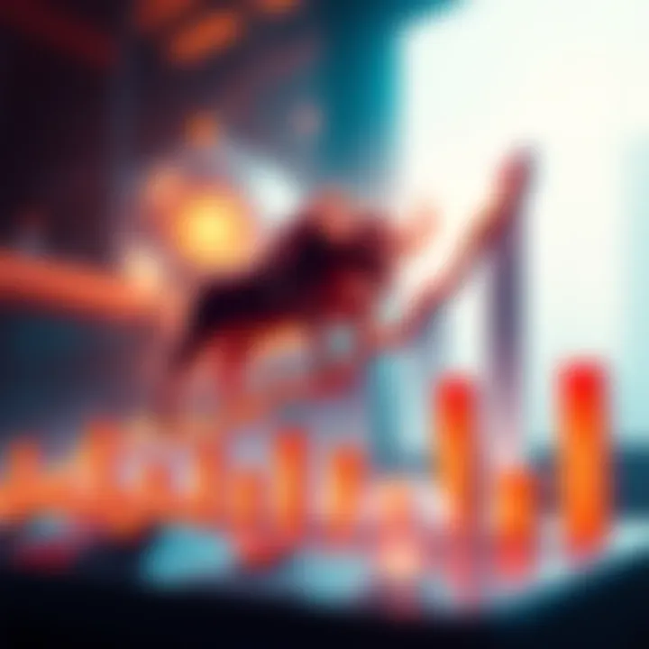 A graph showing upward market trends with a bull icon representing growth and potential gains during Uptober and Bullcember.