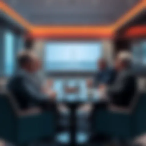 Leaders from Ħedera and GBBC discussing blockchain policy in a conference room