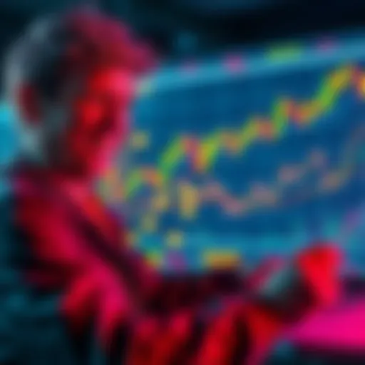 A person analyzing cryptocurrency charts with a focus on meme coins, showing excitement over potential investments.