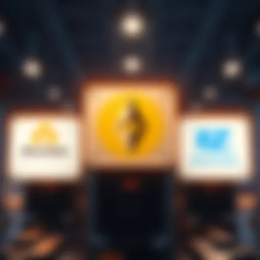 A visual comparison of three miner hosting sites with logos of Abundant, CryptoCaddy, and EZblockchain