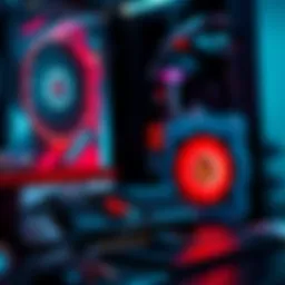 A RX 550 graphics card connected to a computer mining Monero cryptocurrency