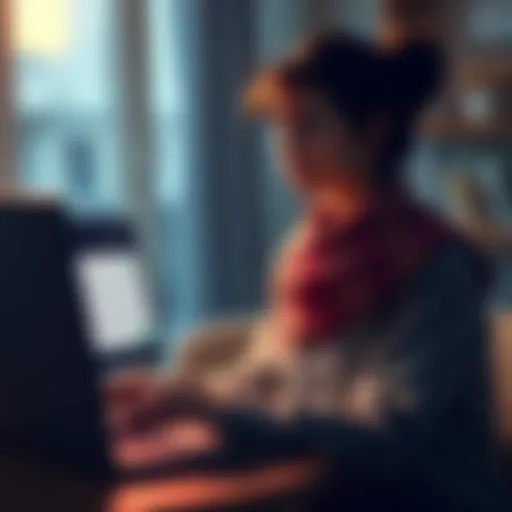 A worried mother checking her Ethereum wallet on a laptop, looking confused about missing USDT after a transfer. Etherscan is displayed on the screen showing a successful transaction.