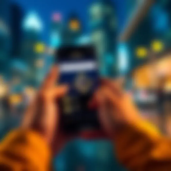 Monero Cryptocurrency A person using a smartphone to buy Monero with a financial app displayed on the screen.