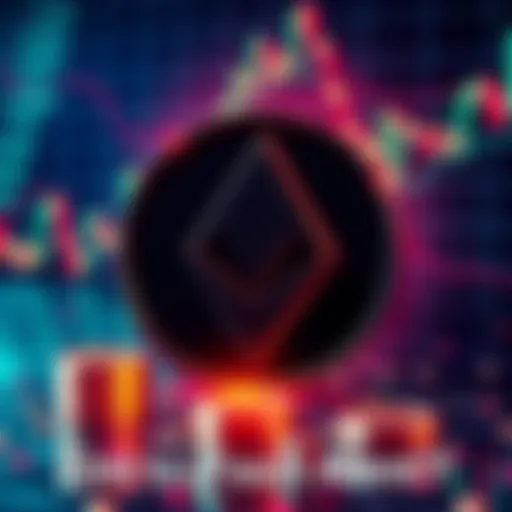 A digital representation of Monero's logo with cryptocurrency charts in the background, symbolizing its potential growth.