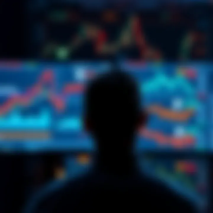 A person looking at a computer screen displaying Monero mining statistics, with graphs showing declining profitability and sustainability concerns.