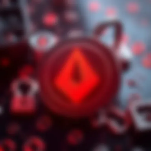 Monero logo displayed with a warning sign representing security concerns