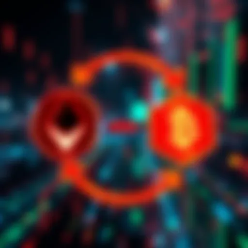 A graphic showing the exchange of Monero (XMR) into USDC with arrows indicating a swap process.