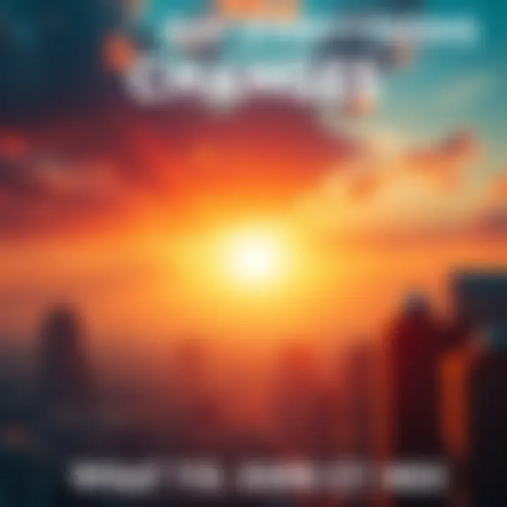 A vibrant sunrise over a city skyline, symbolizing new beginnings and unexpected changes in daily life.