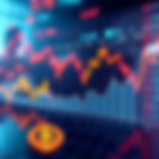A graph showing MSTR's financial trends with Bitcoin prices fluctuating in the background, highlighting debt concerns and market speculation.