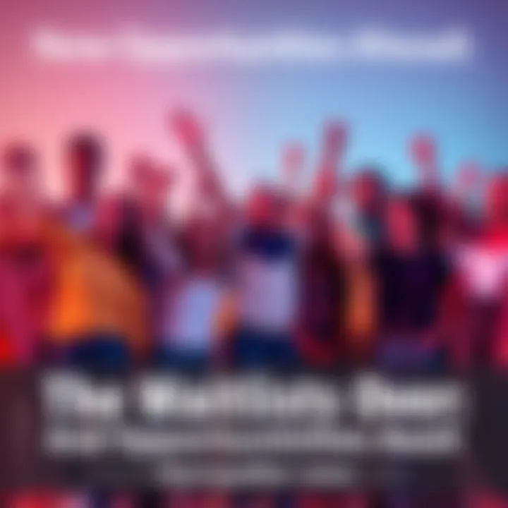 New Opportunities Ahead Group of diverse people celebrating the end of the waitlist and welcoming new opportunities