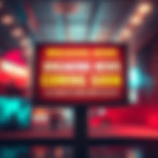 A large announcement board displaying the words 'Breaking News Coming Soon' with a vibrant background