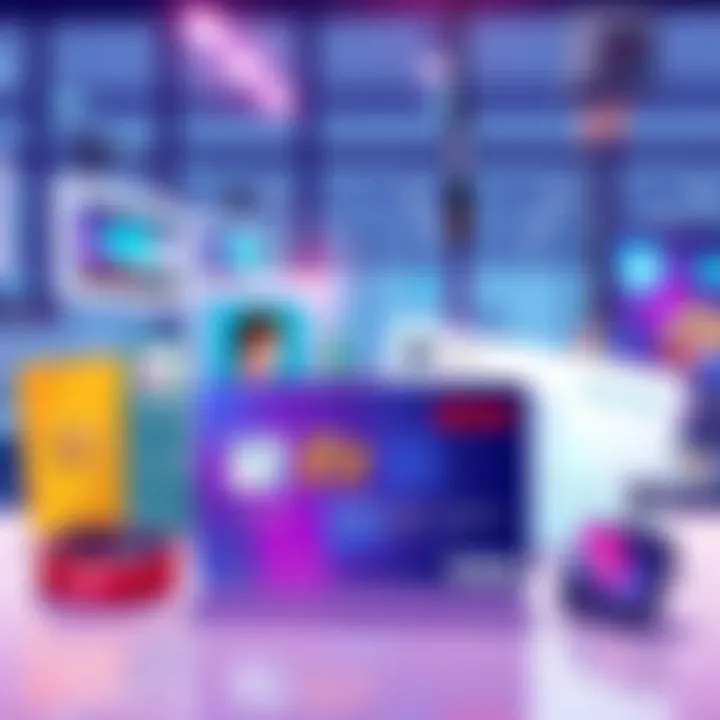A digital illustration showing NFTs represented as identification cards and bank cards, highlighting their role in daily life in 2025.