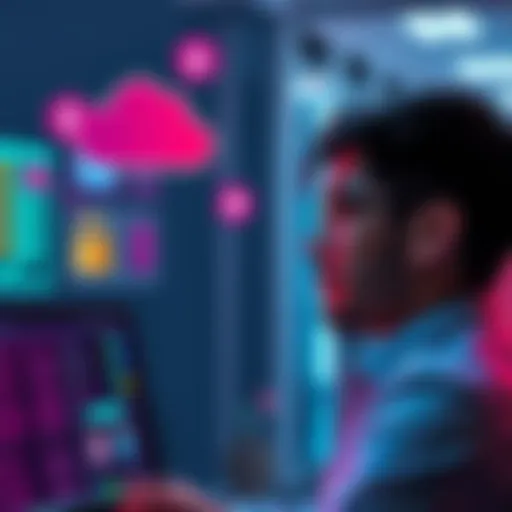 A person considering cloud hosting versus home hosting for a node, with icons representing security and funds management.