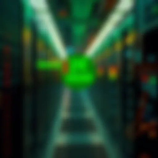 A computer server with green lights indicating it has been operational for 24 hours without issues.