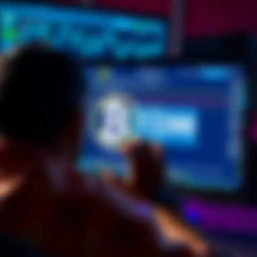 A person looking at an old Bitcoin address on a computer screen, contemplating the transfer process to a new wallet.