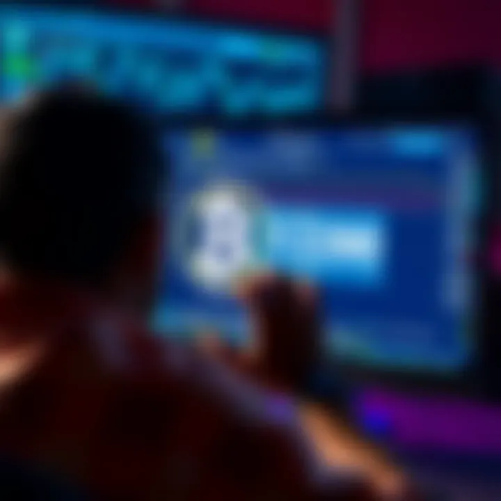 A person looking at an old Bitcoin address on a computer screen, contemplating the transfer process to a new wallet.