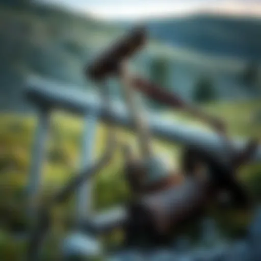 A rusty mining drill sits abandoned in a field, symbolizing the decline of mining rates.