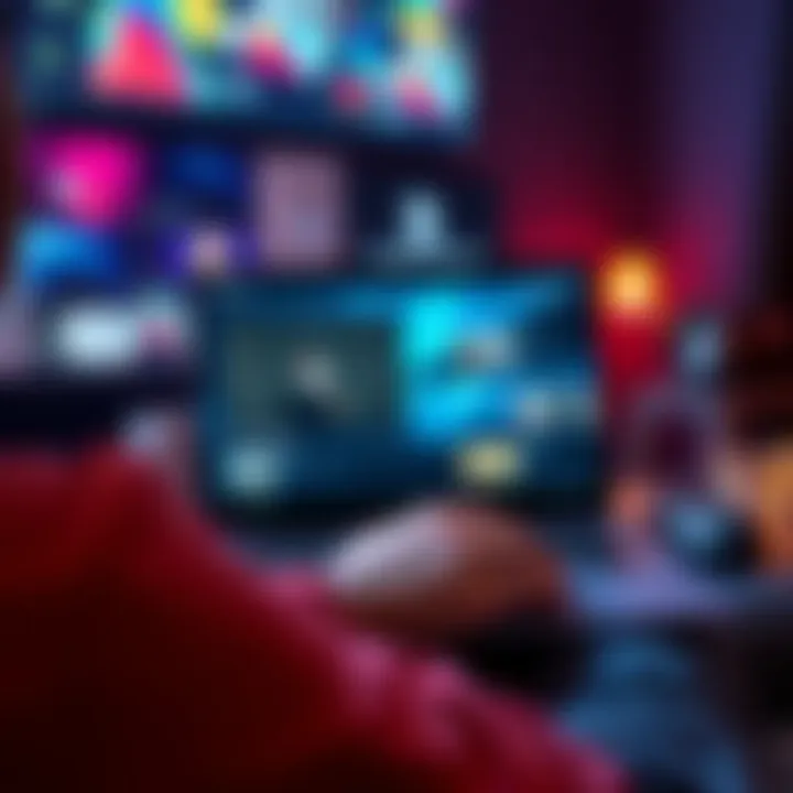 A person watching a video on their laptop with ads on the screen, considering the benefits of viewing advertisements.
