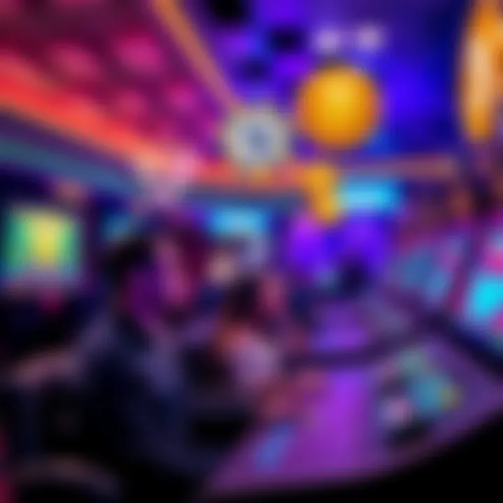 Online Casino with Cryptocurrency A vibrant online casino scene showing players enjoying games with cryptocurrency symbols, highlighting bonuses and secure payments.