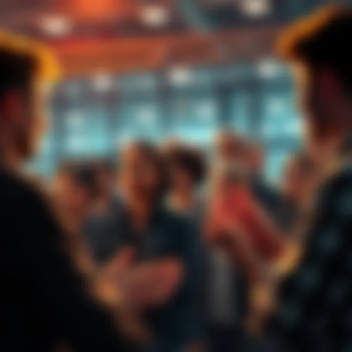 A group of people sharing experiences about account access problems due to passkey issues, with one person showing frustration while another offers advice.