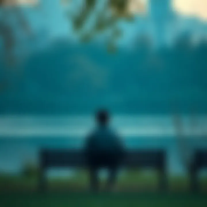 Person practicing patience A person sitting calmly on a bench, enjoying nature and reflecting quietly, symbolizing the value of patience in daily life.