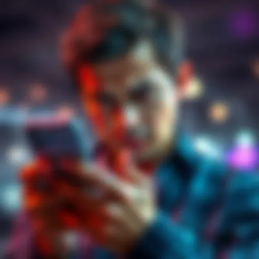 A person checking their smartphone displaying PayPal and Revolut apps with a frustrated expression, highlighting high fees on a money transfer