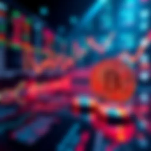 A comparison of penny stocks and cryptocurrency investments, featuring charts and graphs showing market trends and potential growth.