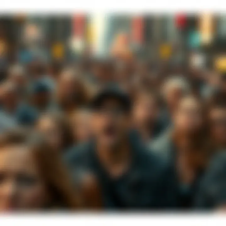 A group of people looking overwhelmed and frustrated in a busy urban setting, showing signs of stress and anxiety.