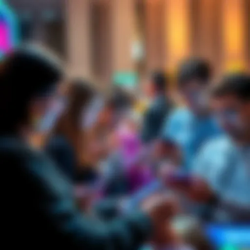 A group of people engaged in reading news articles on their smartphones and tablets, highlighting the importance of staying informed.