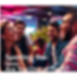 People laughing in a social setting Group of friends laughing and enjoying a lighthearted moment together