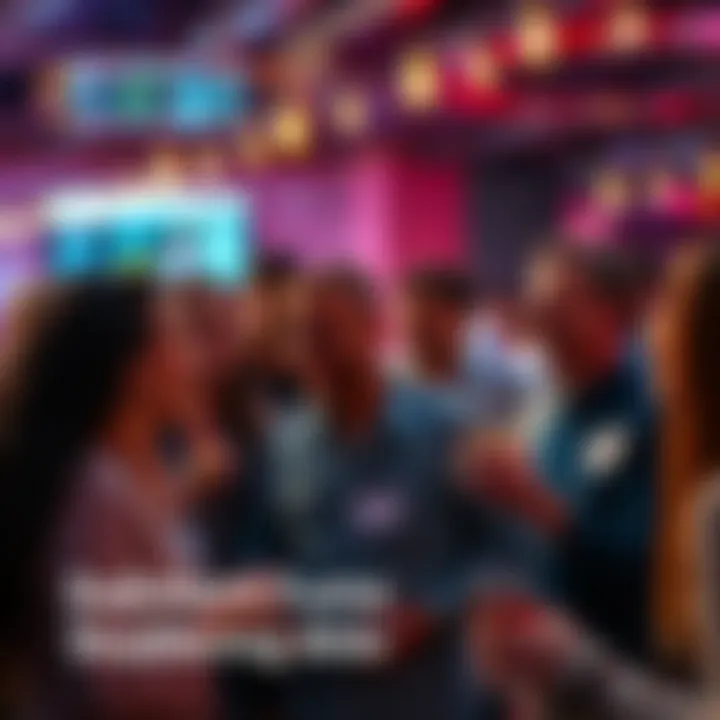 People laughing together at a gathering Group of friends sharing jokes and laughing at a social event