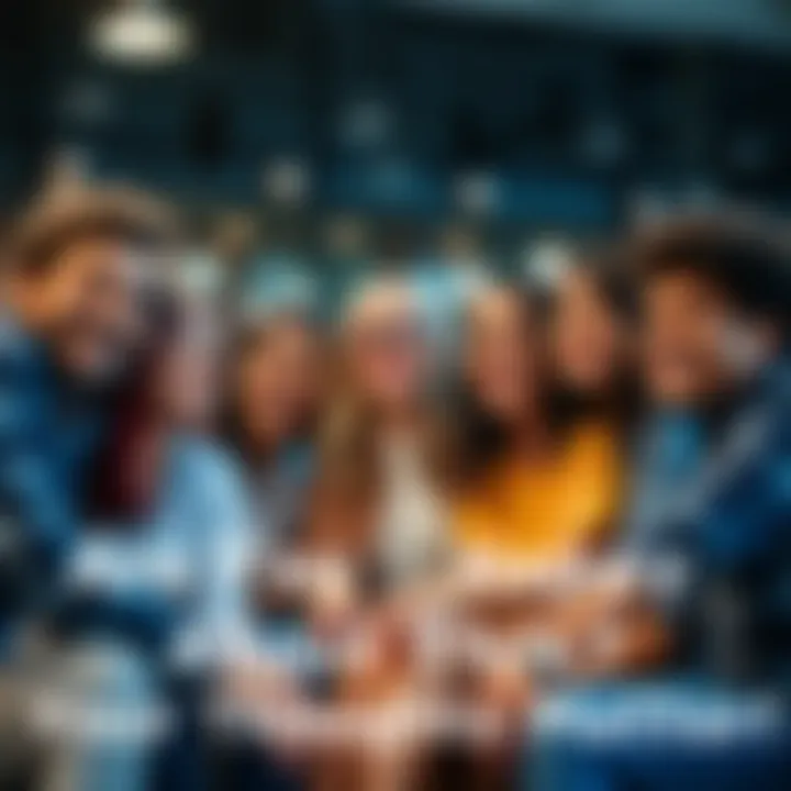 People Sharing Happiness A diverse group of people sitting together, smiling and sharing their joyful moments.