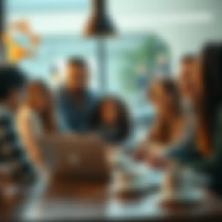 Percolator's New Release A group of diverse people discussing and sharing ideas about the upcoming Percolator release, with a laptop and coffee cups on a table.