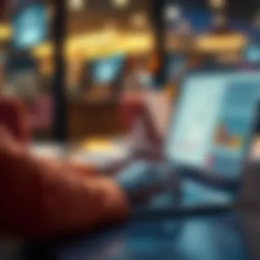 Individual looking at charts and data on a laptop for Aave investment decisions