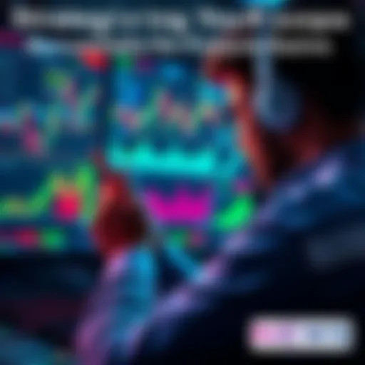 A person looking at market charts and graphs, focusing on Kaspa investment strategies