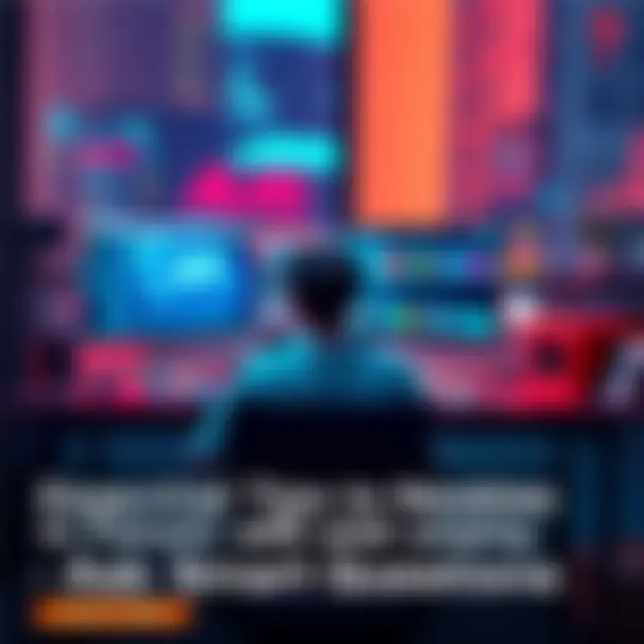 A person sitting at a desk, looking at a computer screen, preparing to ask a question on a forum