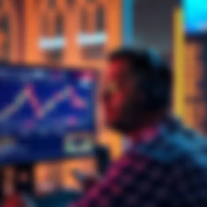 Individual looking at a computer screen with cryptocurrency charts, reflecting on moving assets off Coinbase