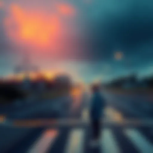 A person looking contemplative while standing at a crossroad, symbolizing life's unexpected drops and the need for course corrections.
